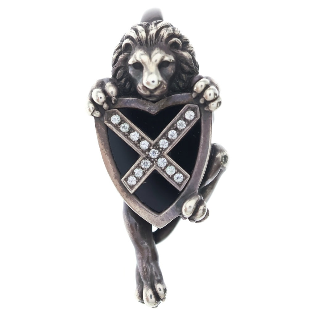 Justin Davis(ジャスティンデイヴィス) REGAL LION リーガル ライオン ペンダント ネックレストップ ジルコニア オニキス シルバー SPJ523