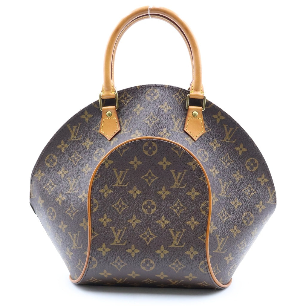 LOUIS VUITTON(ルイヴィトン) モノグラム エリプスMM ハンドバッグ ブラウン レザー×PVC M51126 ゴールド金具 レディース