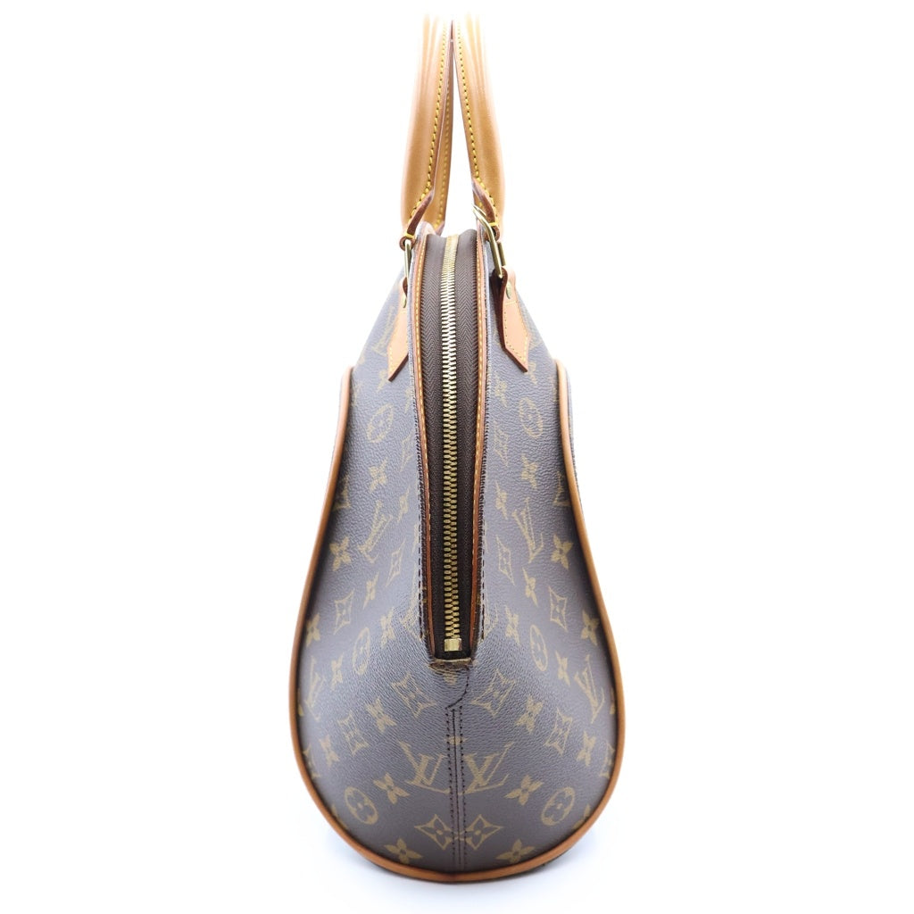 LOUIS VUITTON(ルイヴィトン) モノグラム エリプスMM ハンドバッグ ブラウン レザー×PVC M51126 ゴールド金具 レディース