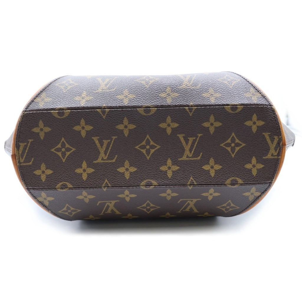LOUIS VUITTON(ルイヴィトン) モノグラム エリプスMM ハンドバッグ ブラウン レザー×PVC M51126 ゴールド金具 レディース