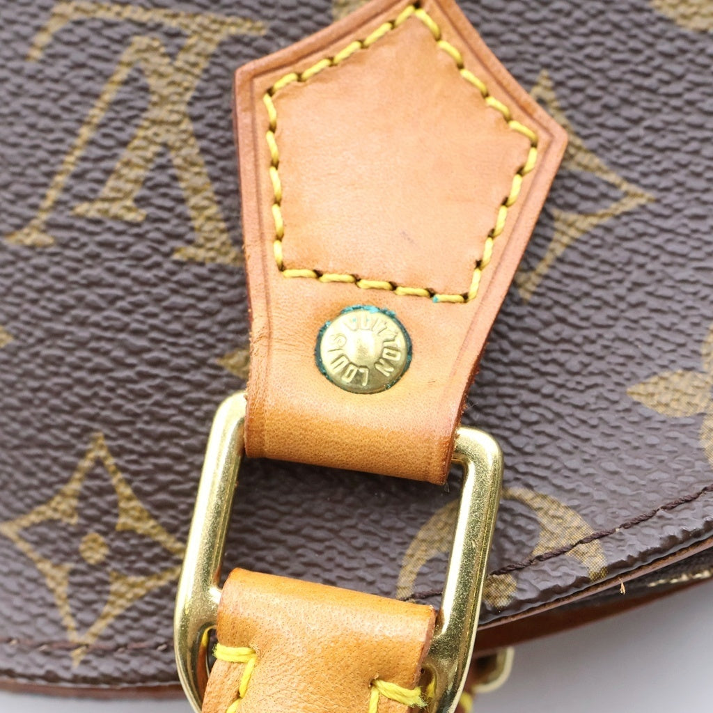 LOUIS VUITTON(ルイヴィトン) モノグラム エリプスMM ハンドバッグ ブラウン レザー×PVC M51126 ゴールド金具 レディース