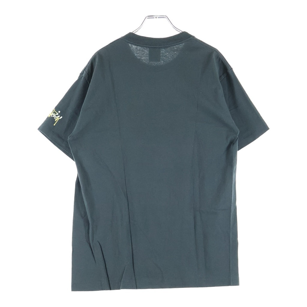 STUSSY(ステューシー) 90s OLD Block Design Tee ブロックデザイン 半袖ロゴTシャツ カットソー 紺タグ USA製 ダークグリーン