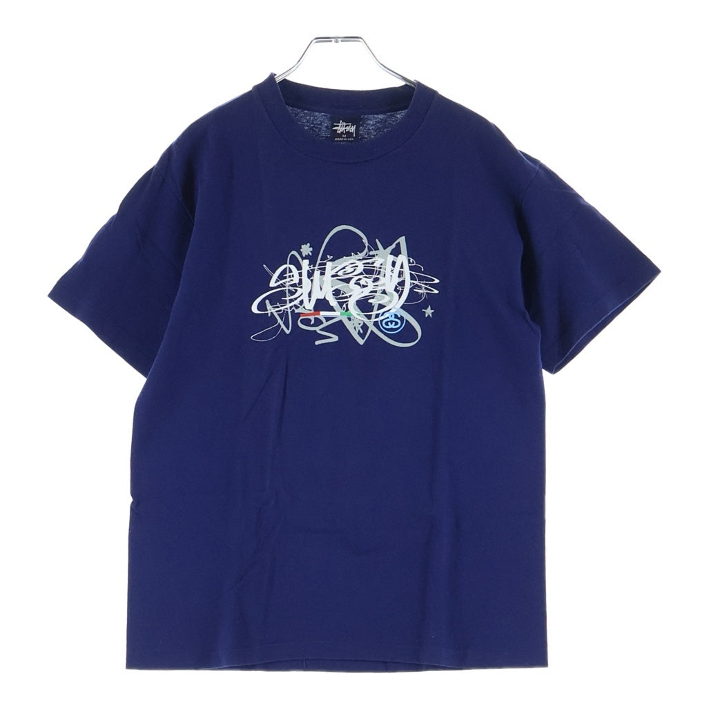 STUSSY(ステューシー) 90s OLD Eric Haze Tagging Tee エリックヘイズ タギング 半袖Tシャツ カットソー 紺タグ ネイビー