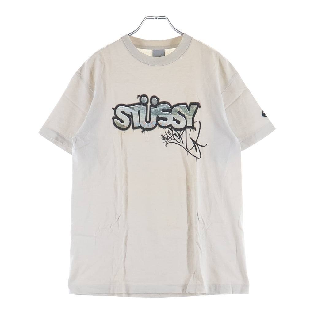 STUSSY(ステューシー) 00s OLD Slick S/S Tee NY限定 スリックデザイン 半袖Tシャツ カットソー 銀タグ USA製 グレー