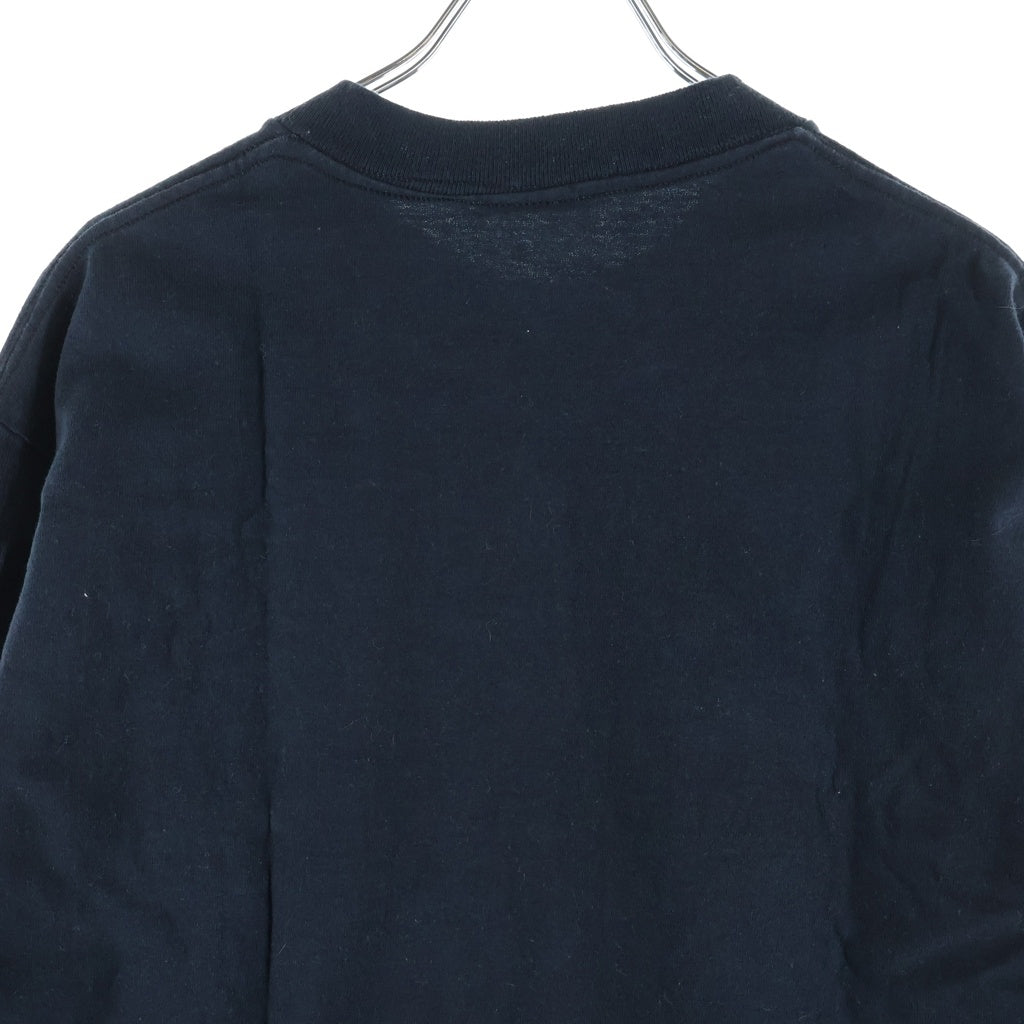 STUSSY(ステューシー) 90s OLD Wave Graphic L/S Tee 波デザイン ロングスリーブTシャツ 長袖 ロンT カットソー 紺タグ USA製 ブラック