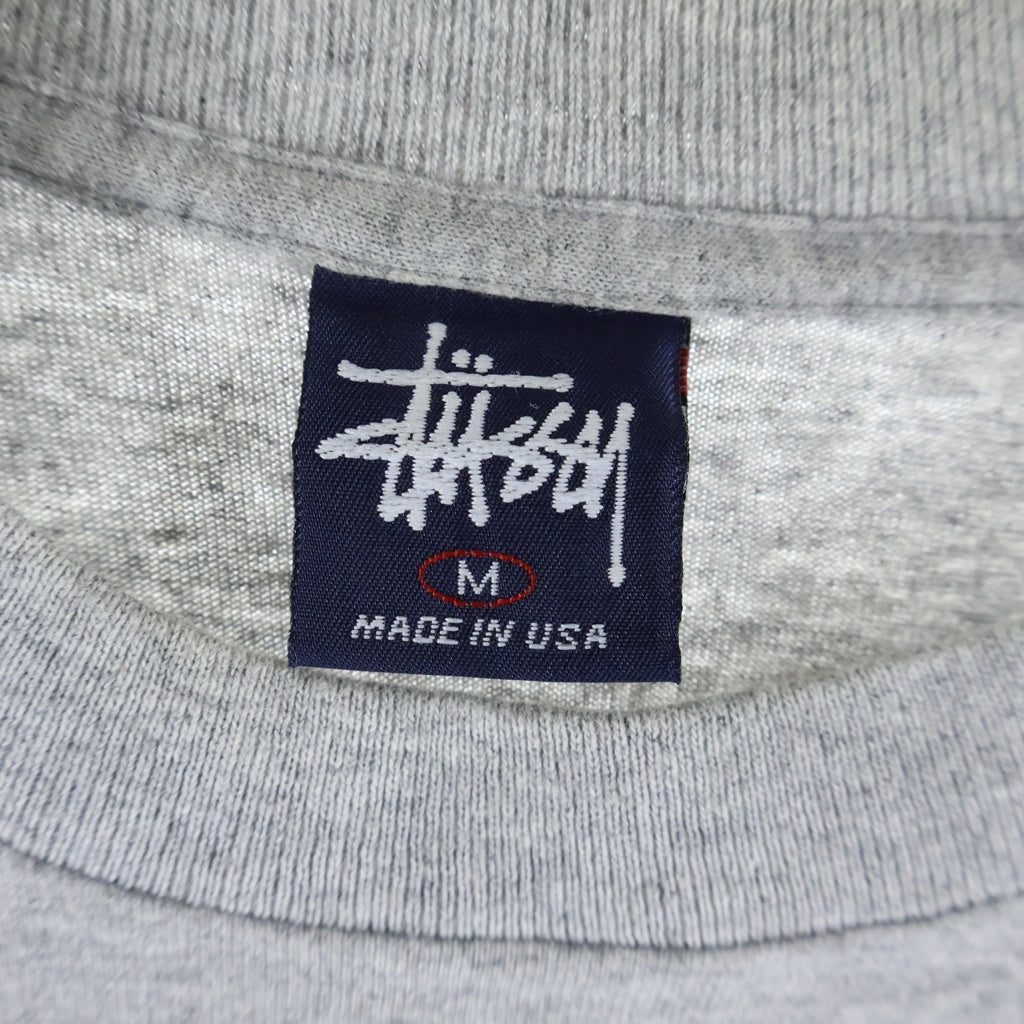STUSSY(ステューシー) 90s OLD Target Mark Tee ターゲットマーク 半袖Tシャツ カットソー USA製 紺タグ グレー