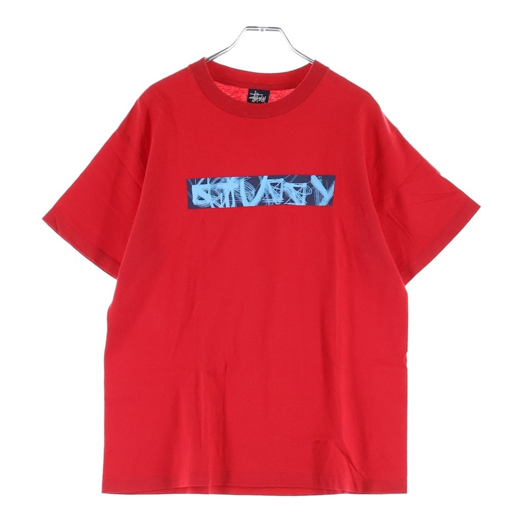 STUSSY(ステューシー) 90s OLD Box Logo S/S Tee ボックスロゴ 半袖Tシャツ カットソー 旧タグ USA製 レッド