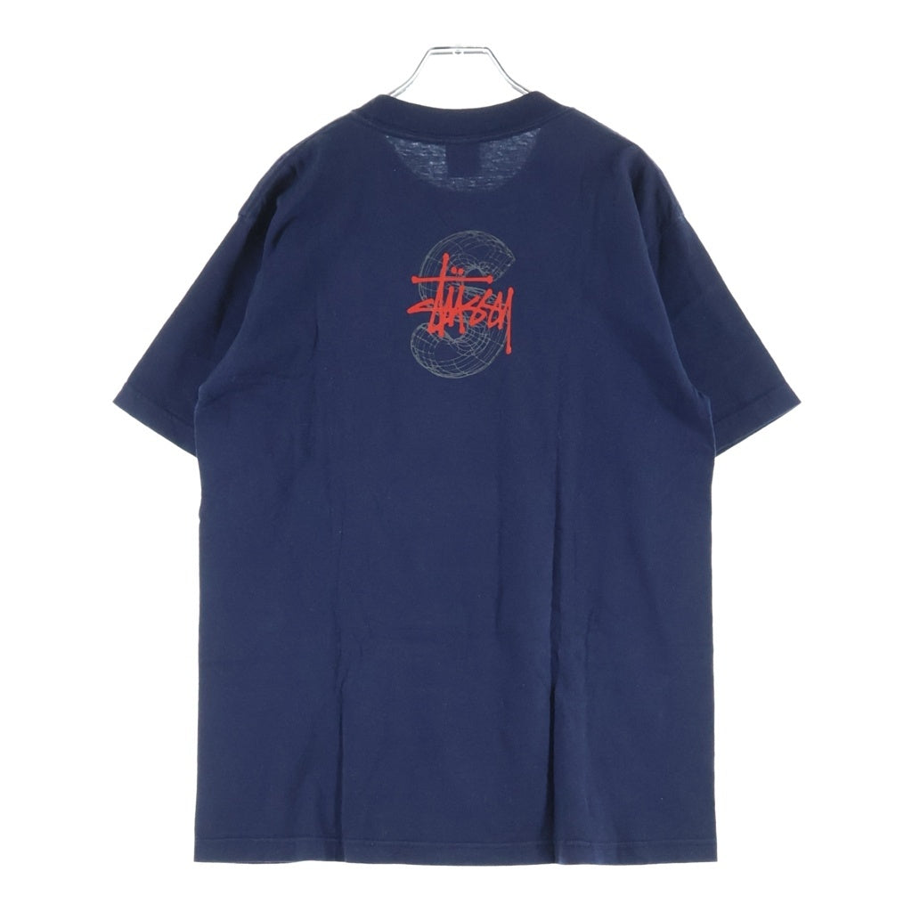 STUSSY(ステューシー) 90s OLD Tagging Logo Tee タギング ロゴプリント 半袖Tシャツ カットソー 紺タグ ネイビー