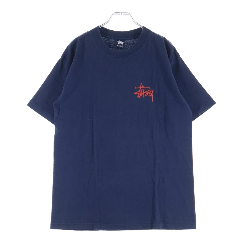 STUSSY(ステューシー) 90s OLD Tagging Logo Tee タギング ロゴプリント 半袖Tシャツ カットソー 紺タグ ネイビー