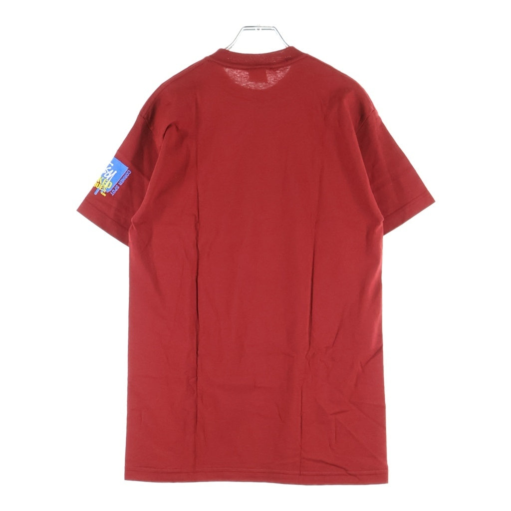 STUSSY(ステューシー) 90-00s OLD STUSSY CORNER SPOT 半袖プリントTシャツ カットソー コットン レッド