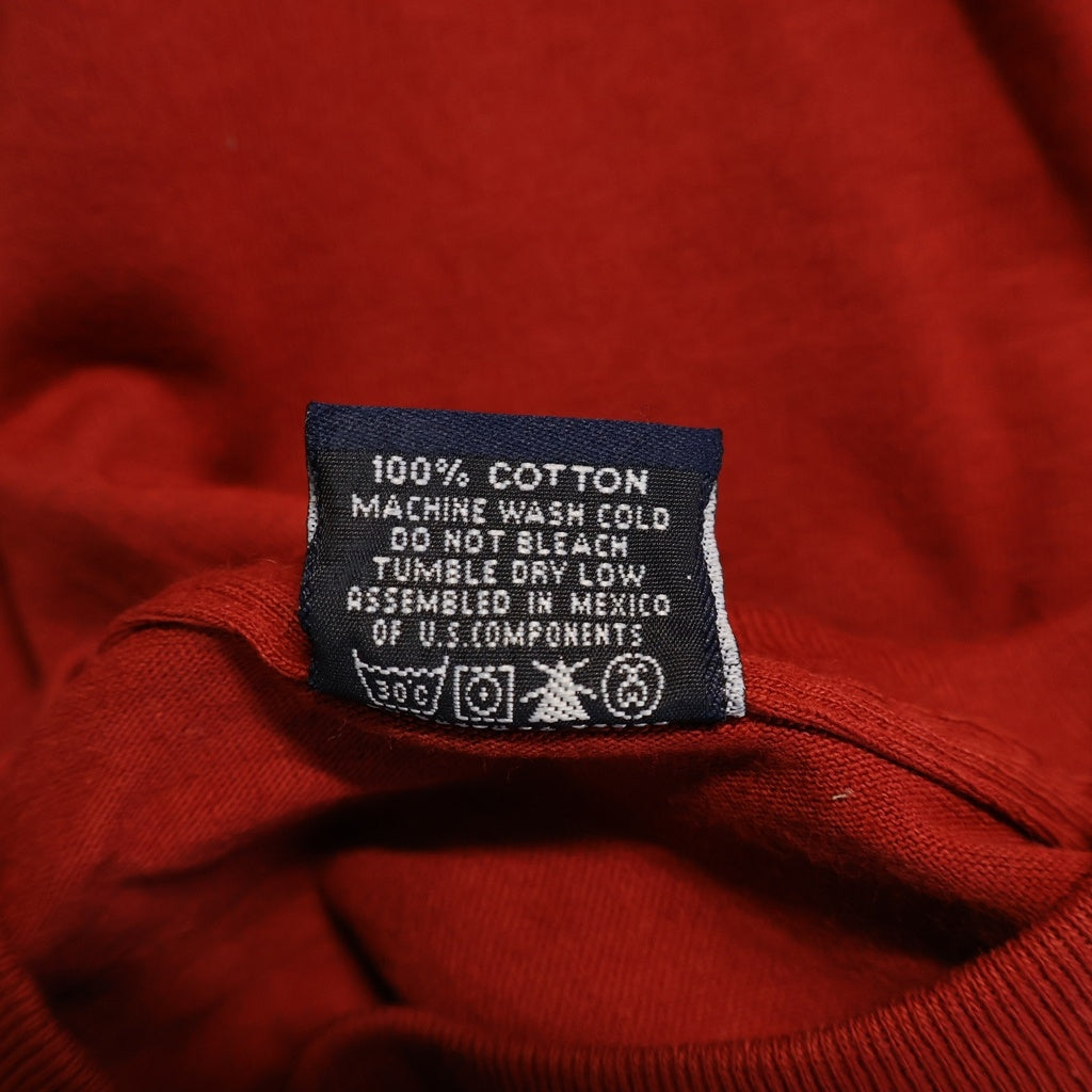 STUSSY(ステューシー) 90-00s OLD STUSSY CORNER SPOT 半袖プリントTシャツ カットソー コットン レッド