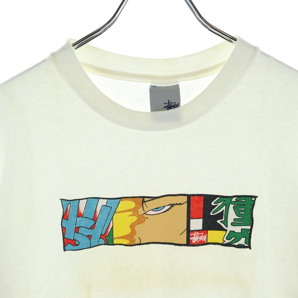 STUSSY(ステューシー) 00s OLD Comic Tee コミック 半袖プリントTシャツ カットソー 銀タグ コットン ホワイト