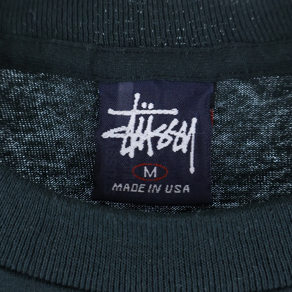 STUSSY(ステューシー) 90s OLD Stussy International Tee インターナショナル 半袖Tシャツ カットソー 紺タグ USA製 ダークグリーン