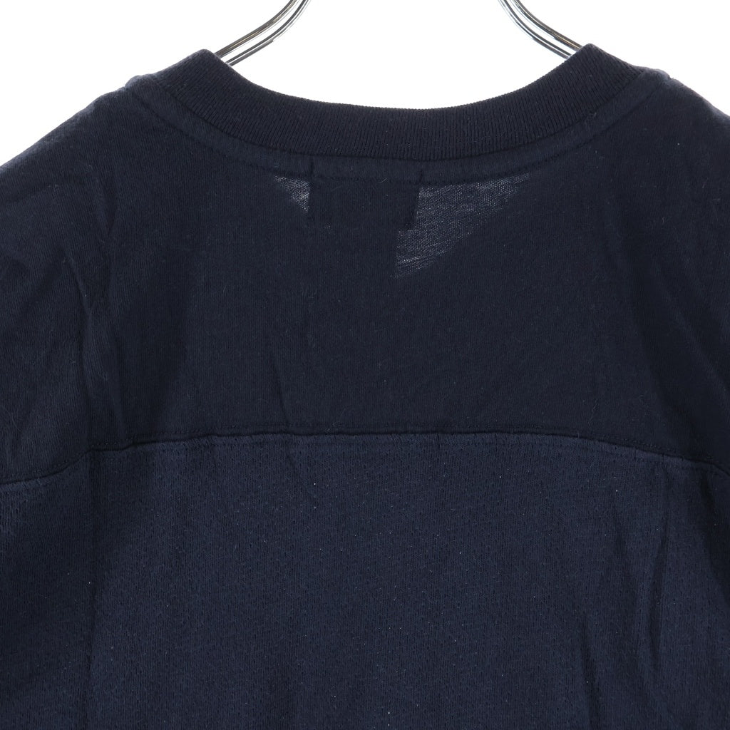 STUSSY(ステューシー) 90s OLD コットンメッシュ切り替え 半袖Tシャツ カットソー ネイビー