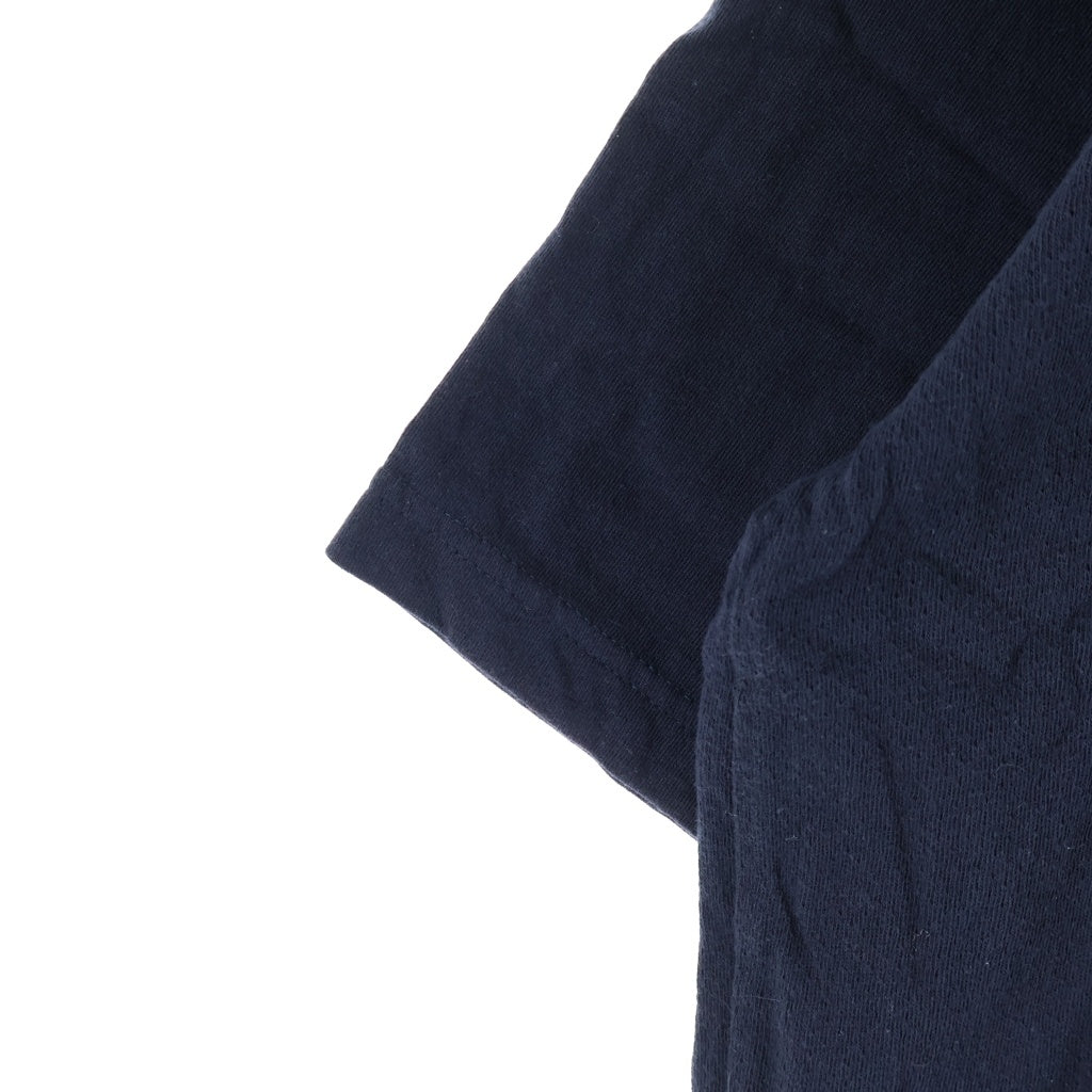 STUSSY(ステューシー) 90s OLD コットンメッシュ切り替え 半袖Tシャツ カットソー ネイビー