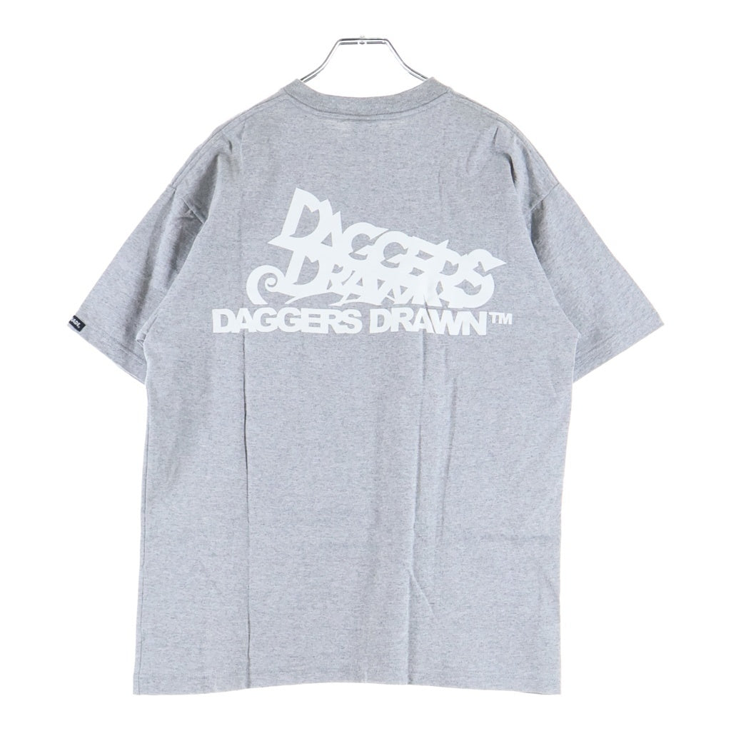 STUSSY(ステューシー) 00s CUSTOMADE Daggers Drawn 両面プリント 半袖Tシャツ カットソー USA製 グレー