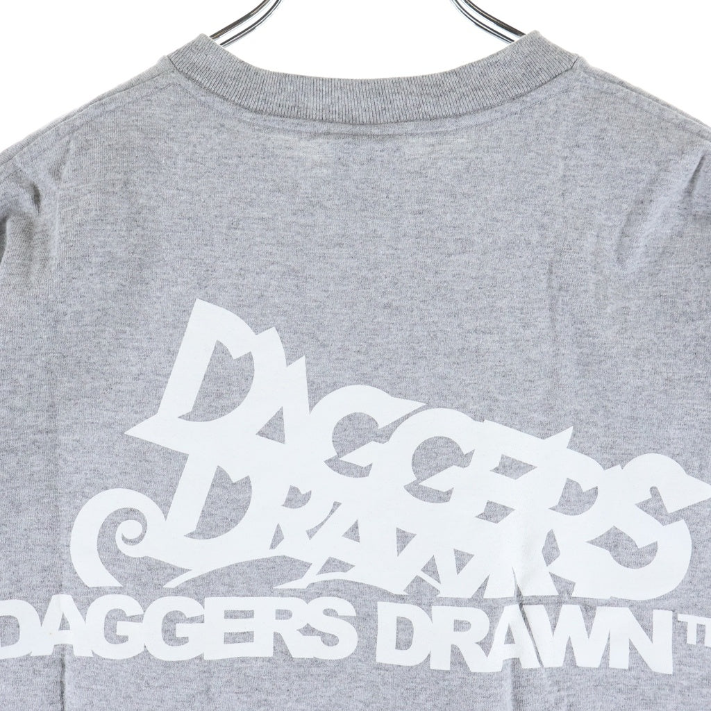STUSSY(ステューシー) 00s CUSTOMADE Daggers Drawn 両面プリント 半袖Tシャツ カットソー USA製 グレー