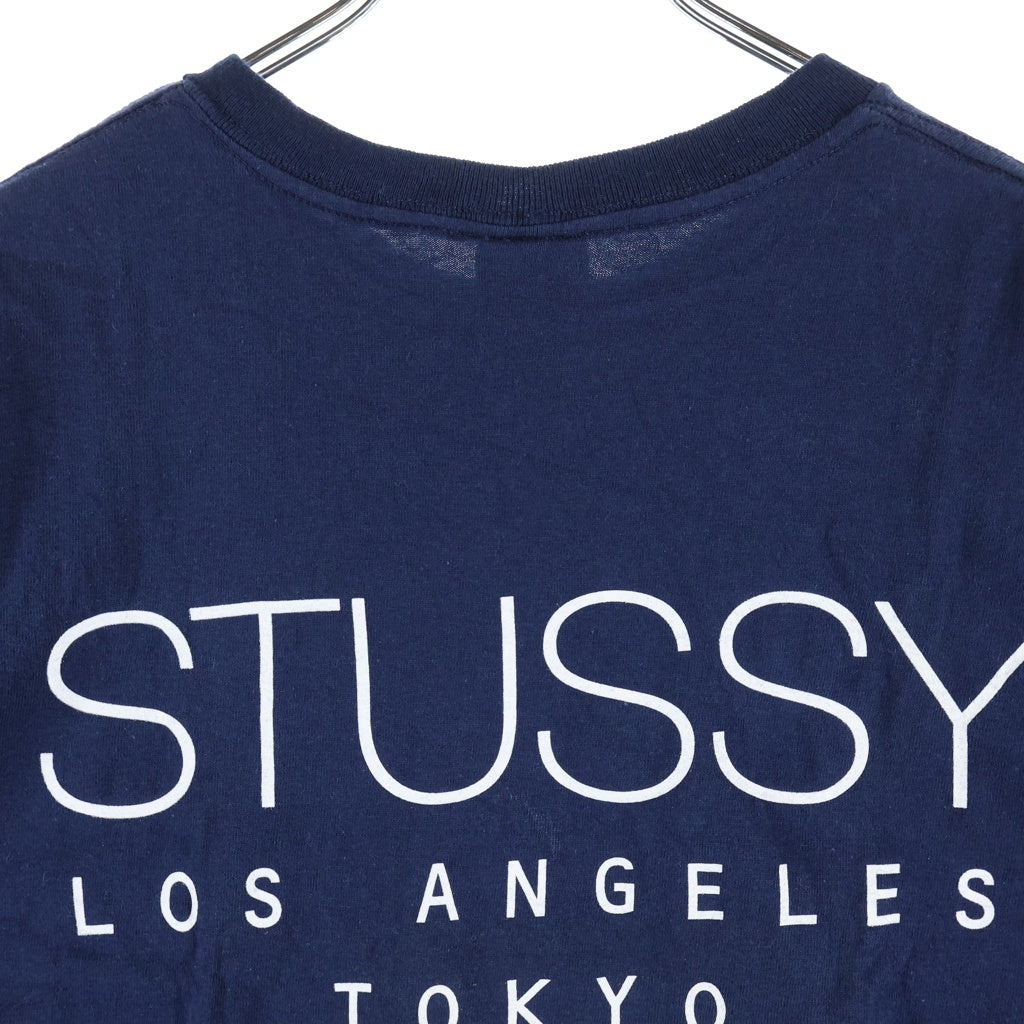 STUSSY(ステューシー) 90s OLD 1999 World Tour Tee 両面プリント 半袖Tシャツ カットソー ネイビー
