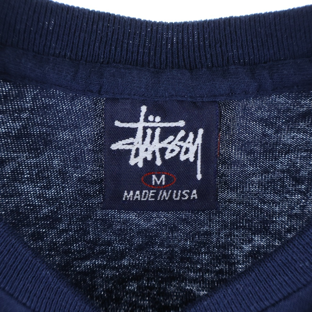 STUSSY(ステューシー) 90s OLD 1999 World Tour Tee 両面プリント 半袖Tシャツ カットソー ネイビー