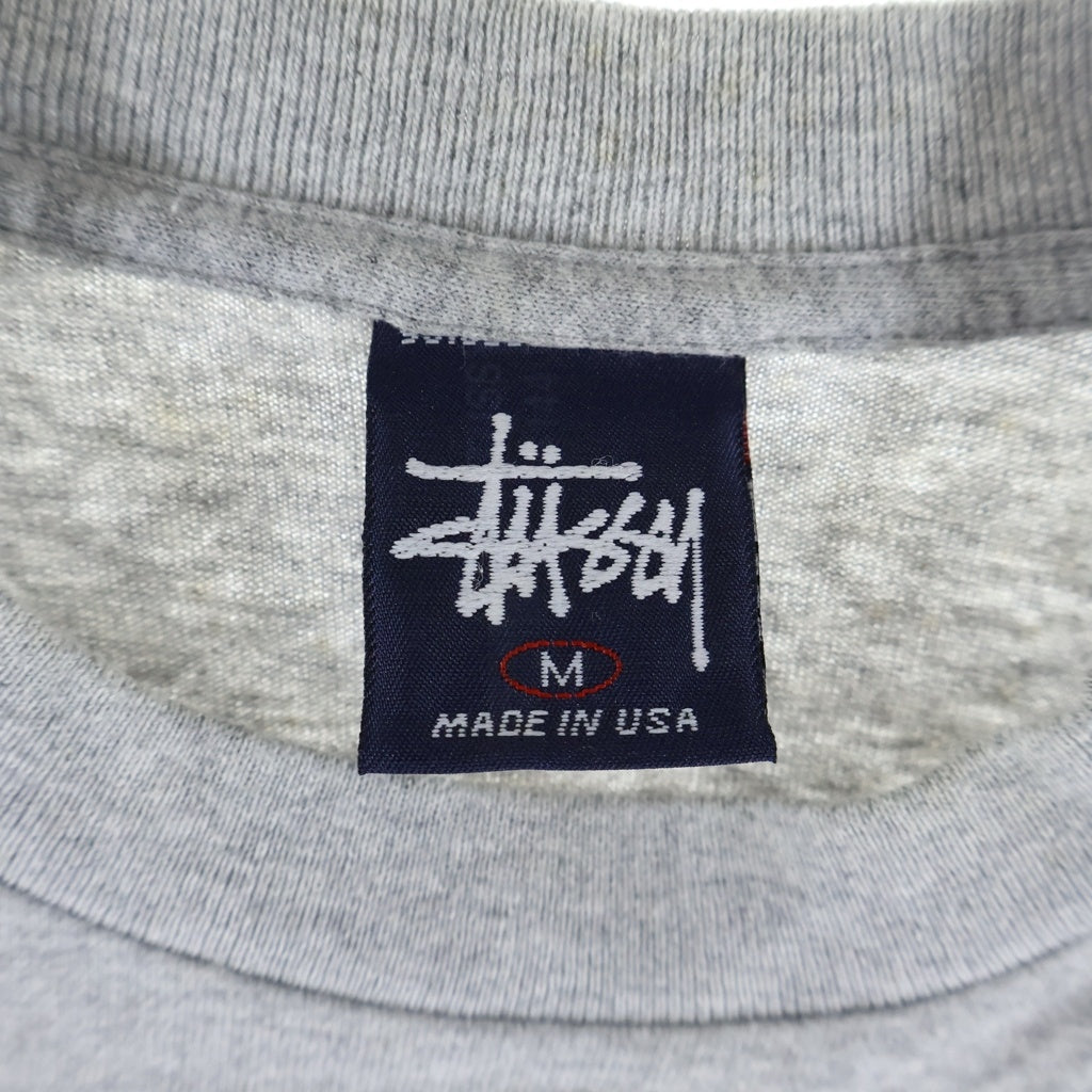 STUSSY(ステューシー) 90-00s OLD Keith Hufnage キース ハフナゲル 半袖プリントTシャツ カットソー グレー