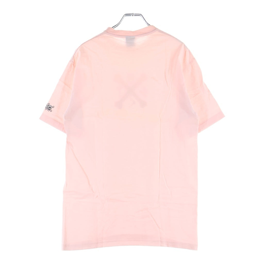 STUSSY(ステューシー) 90s OLD Cross Bone Tee クロスボーン 半袖プリントTシャツ カットソー 紺タグ ピンク