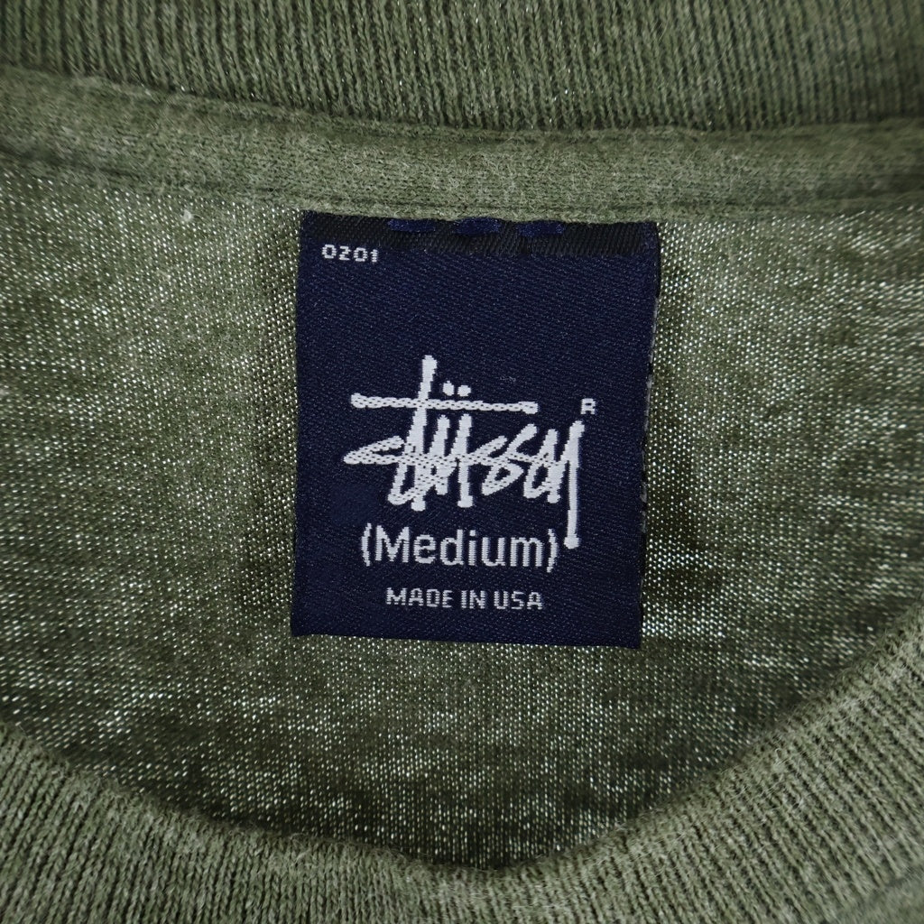 STUSSY(ステューシー) 90-00s OLD Anthony van engelen A.V.E. アンソニー バン エンゲラン 半袖プリントTシャツ カットソー グリーン