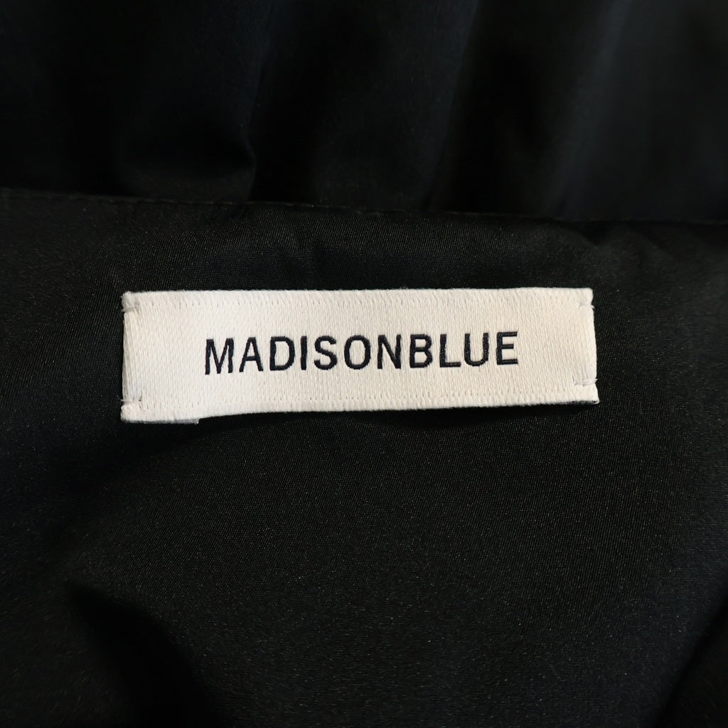 MADISONBLUE(マディソンブルー) ポリエステル タフタ ティアード ロングスカート ブラック レディース MB211-6009