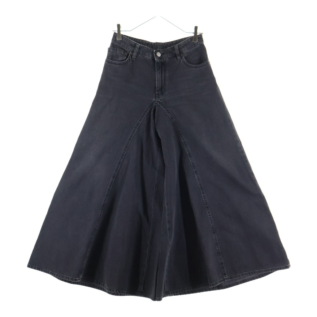 MM6 Maison Margiela(エムエムシックスメゾンマルジェラ) 19SS SUPER WIDE JEANS スーパーワイド デニムパンツ ブラック S52LA0080 S30531 レディース