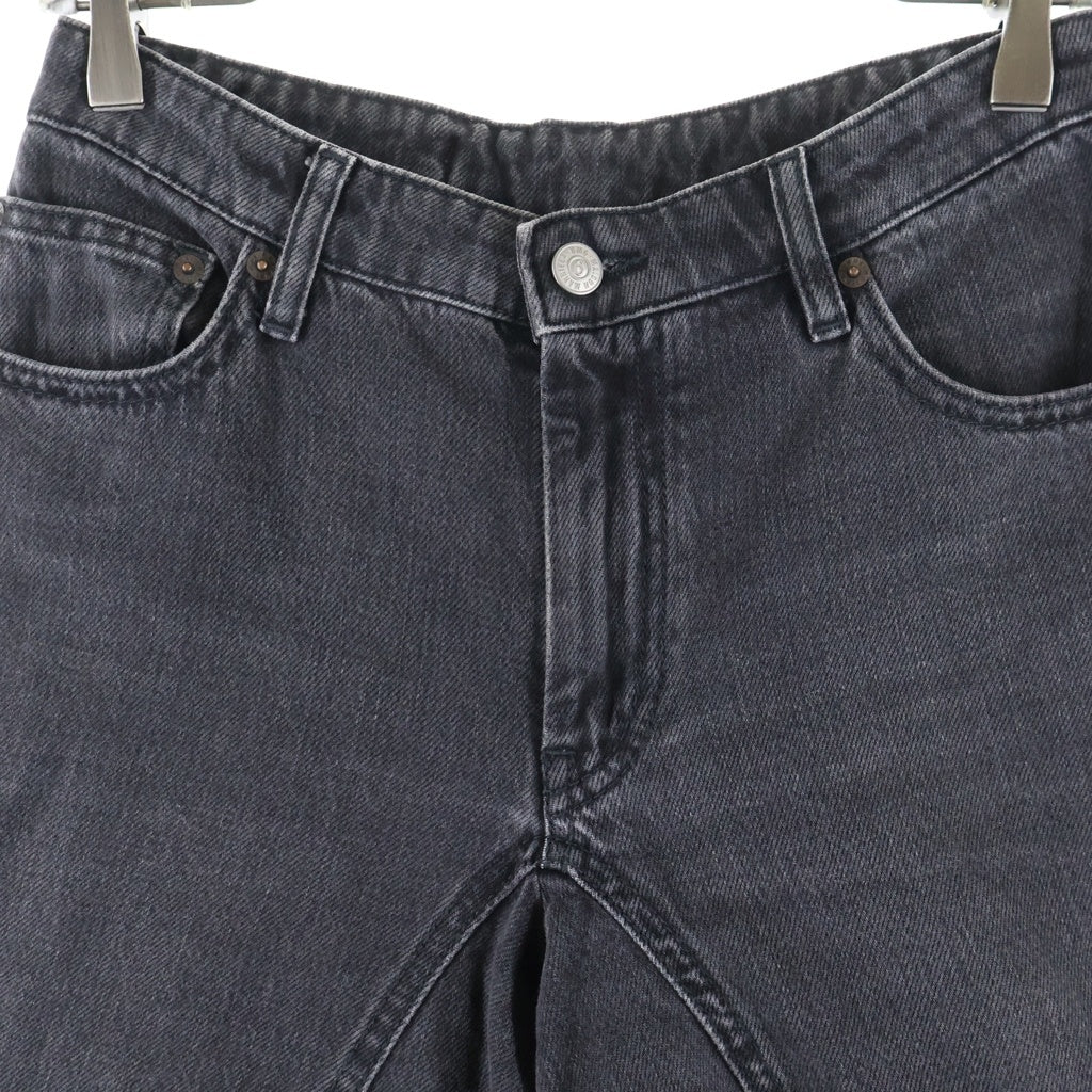 MM6 Maison Margiela(エムエムシックスメゾンマルジェラ) 19SS SUPER WIDE JEANS スーパーワイド デニムパンツ ブラック S52LA0080 S30531 レディース