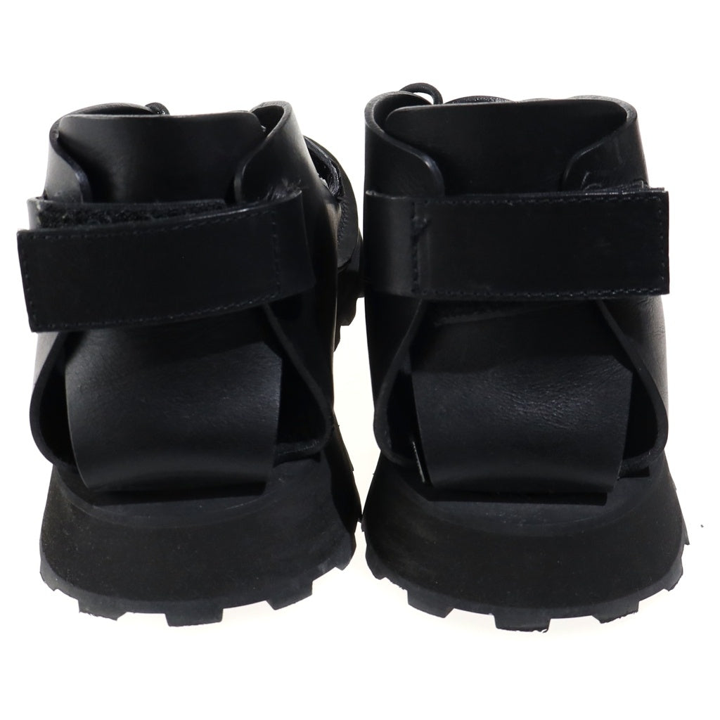 JIL SANDER(ジルサンダー) MID CUT SHOES レザー ミッドカットシューズ ブラック JI38508A