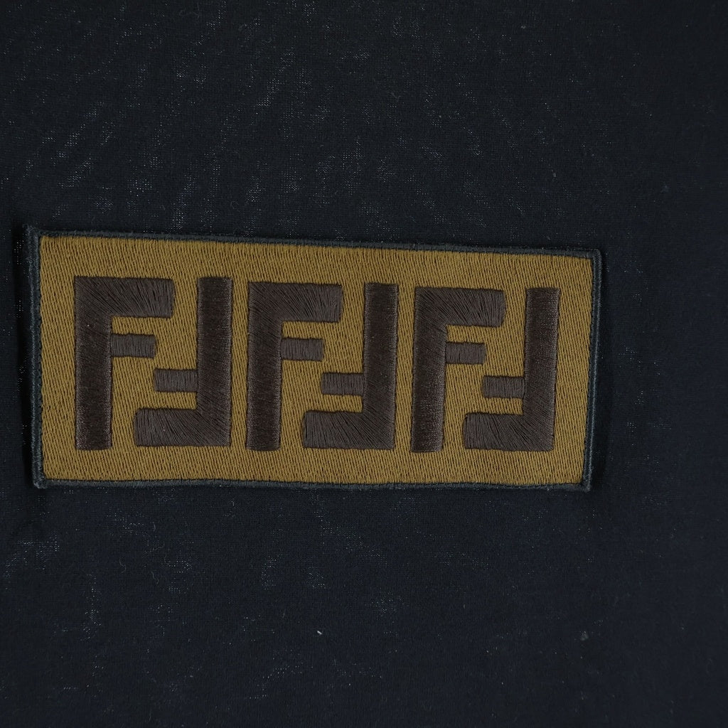 FENDI(フェンディ) ボックスロゴクルーネック半袖Tシャツ カットソー ブラック FY0894 A28U レディース