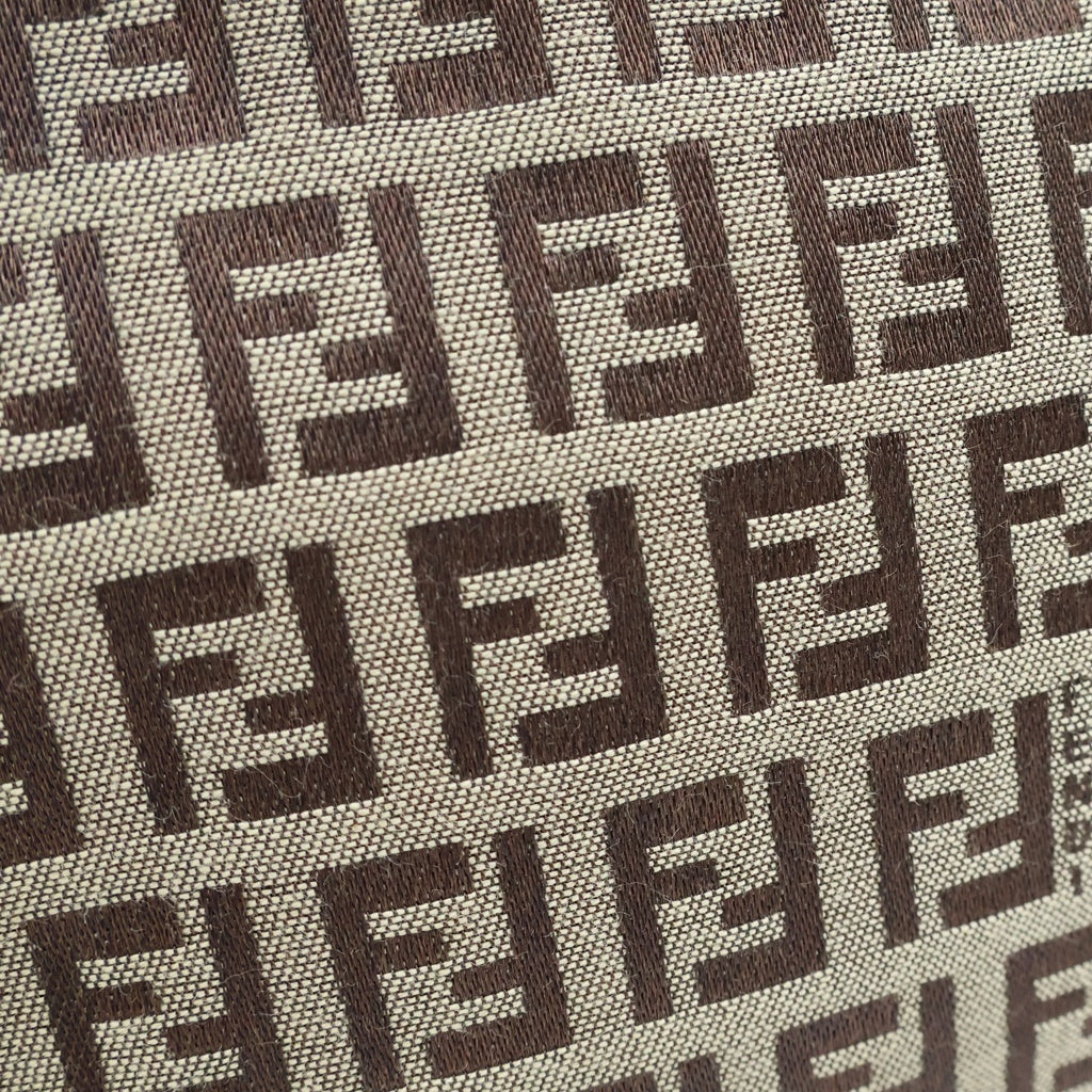 FENDI(フェンディ) ズッキーノ ズッカ柄 ワンショルダーバッグ ハンドバッグ ブラウン キャンバス×レザー 8BR465 ゴールド金具 レディース
