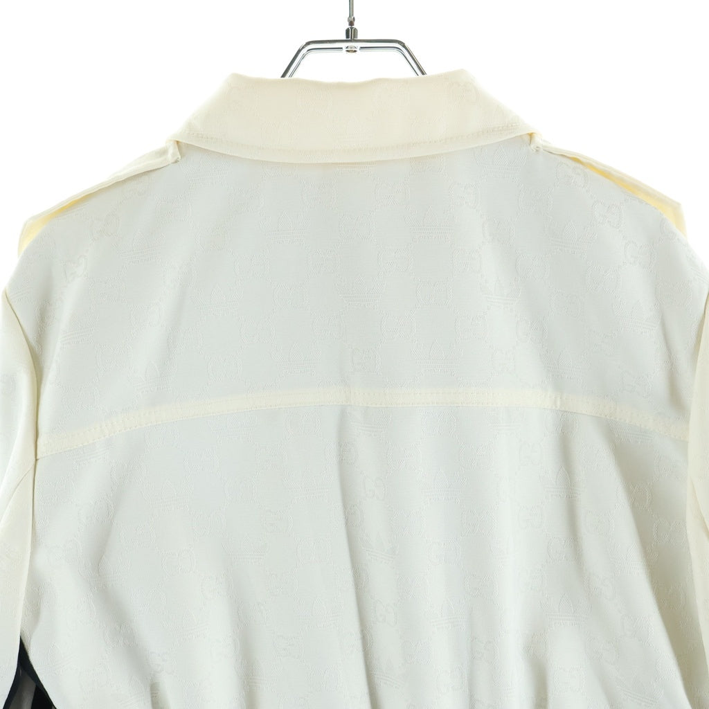 GUCCI(グッチ) ×ADIDAS アディダス ウェブストライプ クロップド ジャケット アイボリー 702987