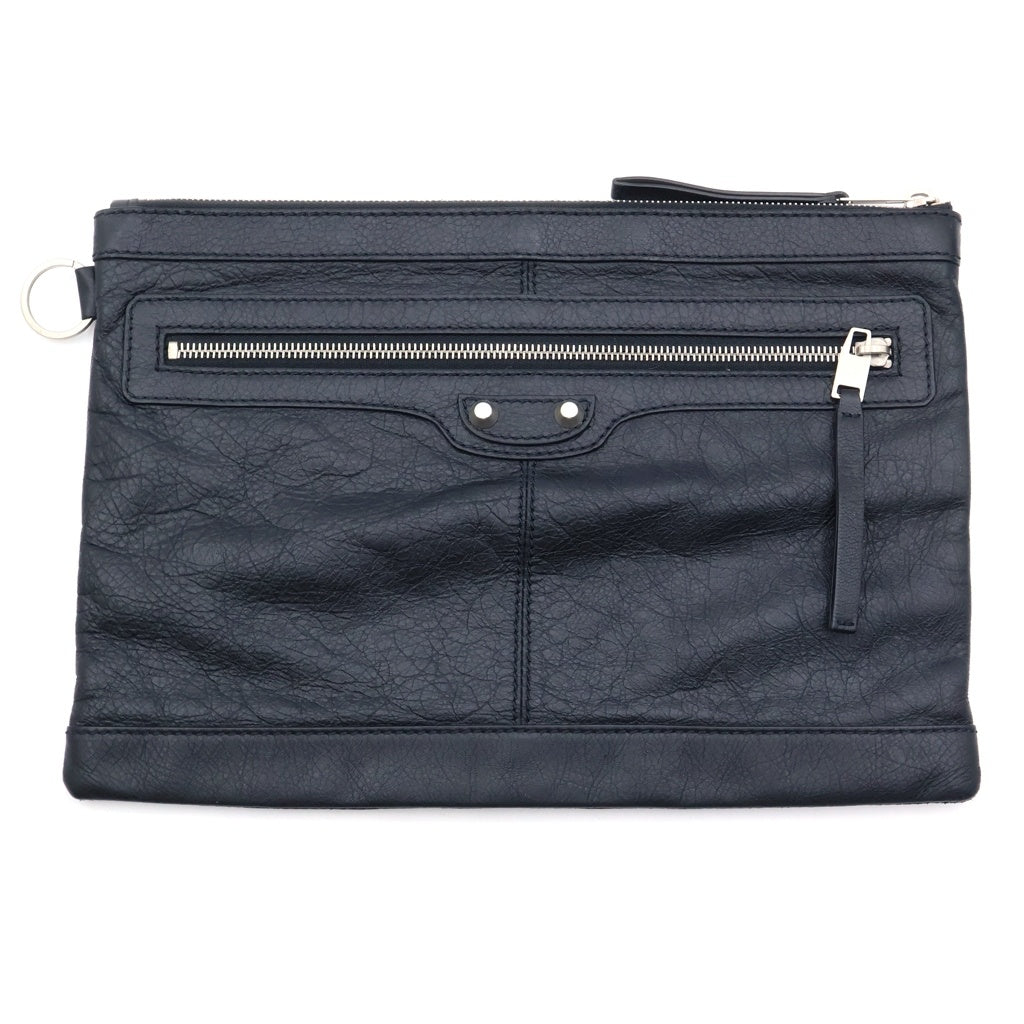 BALENCIAGA(バレンシアガ) クラシッククリップ M クラッチバッグ セカンドバッグ レザー ブラック 538735