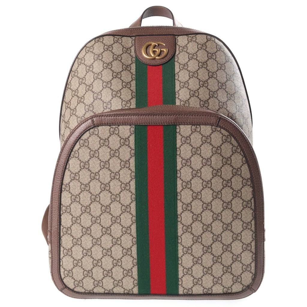 GUCCI(グッチ) オフィディア GGスプリーム ミディアム バックパック リュックサック PVCレザー ブラウン 547967