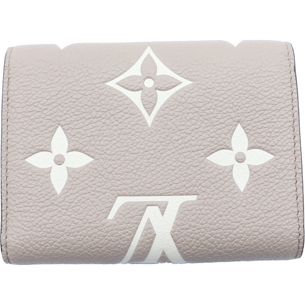 LOUIS VUITTON(ルイヴィトン) モノグラムアンプラント ポルトフォイユ ヴィクトリーヌ コンパクトウォレット 三つ折り財布 ベージュ レザー M81861 ゴールド金具 レディース
