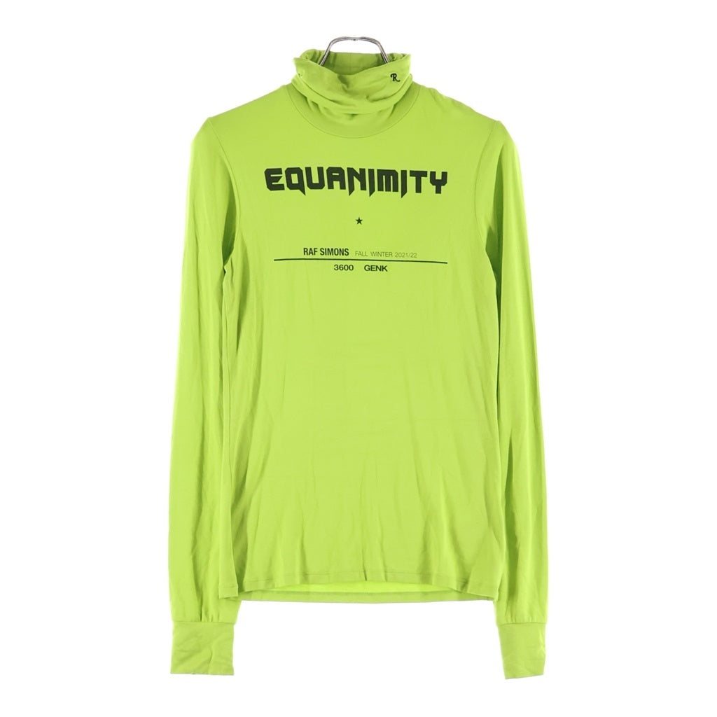 RAF SIMONS(ラフシモンズ) 21AW タートルネック ロング スリーブ Tシャツ 長袖 マイクロモダール ネオンイエロー 212-W147-19016 レディース