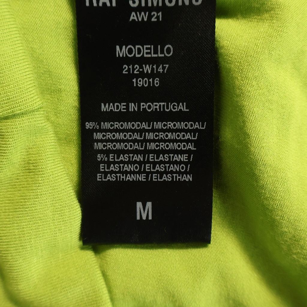 RAF SIMONS(ラフシモンズ) 21AW タートルネック ロング スリーブ Tシャツ 長袖 マイクロモダール ネオンイエロー 212-W147-19016 レディース