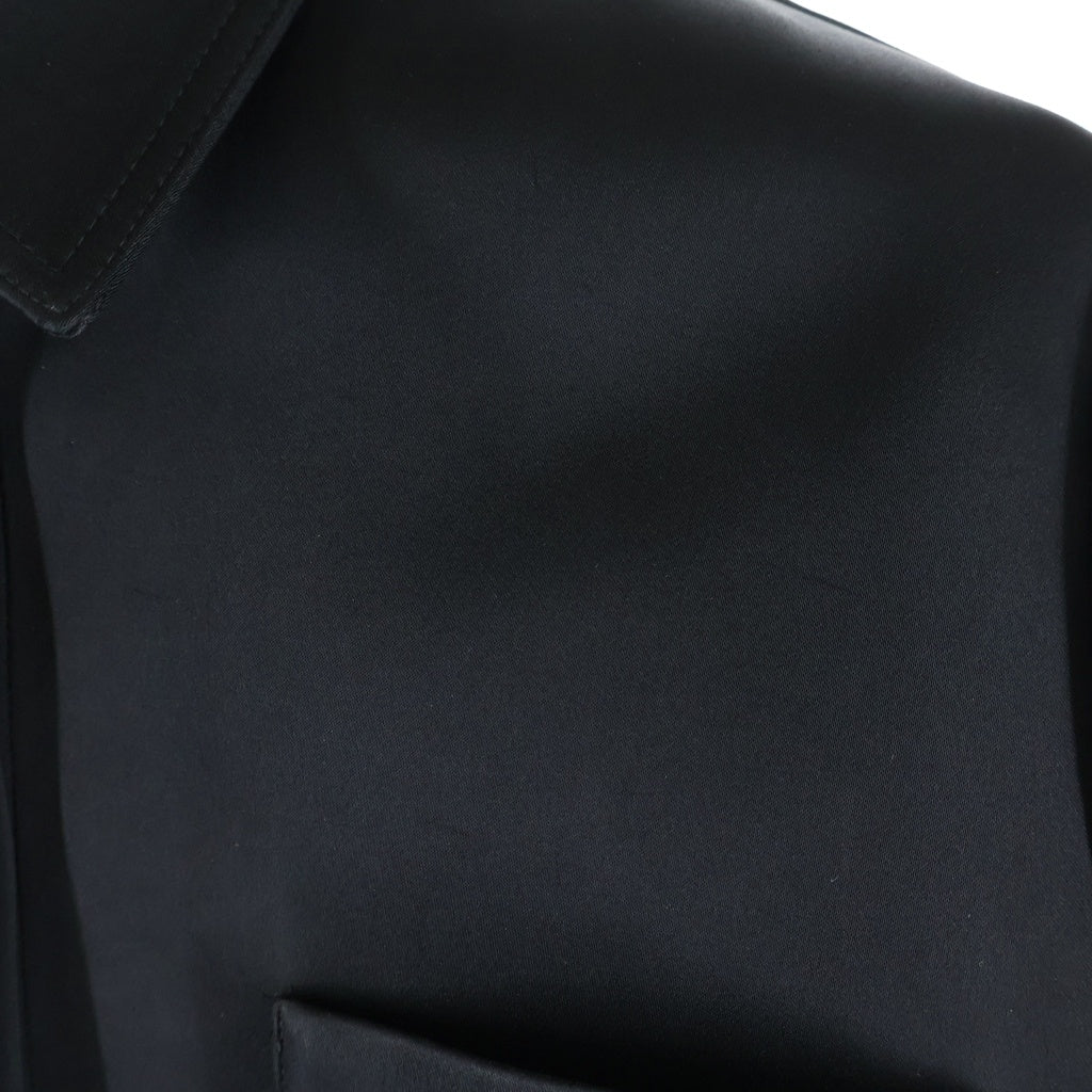 Peter Do(ピーター ドゥ) 19FW オーバーサイズ シャツ ジャケット アウター サテン ブラック/ピンク PD-FW19-417 レディース