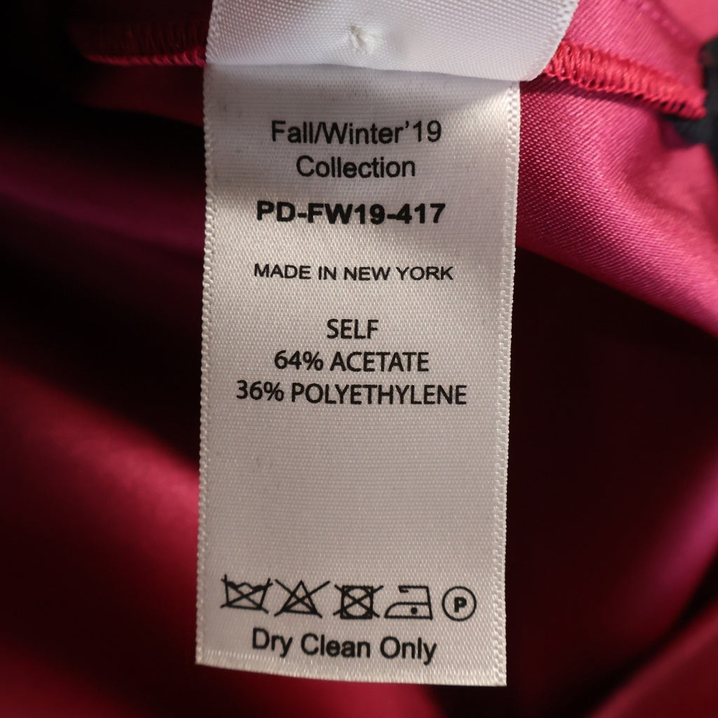 Peter Do(ピーター ドゥ) 19FW オーバーサイズ シャツ ジャケット アウター サテン ブラック/ピンク PD-FW19-417 レディース