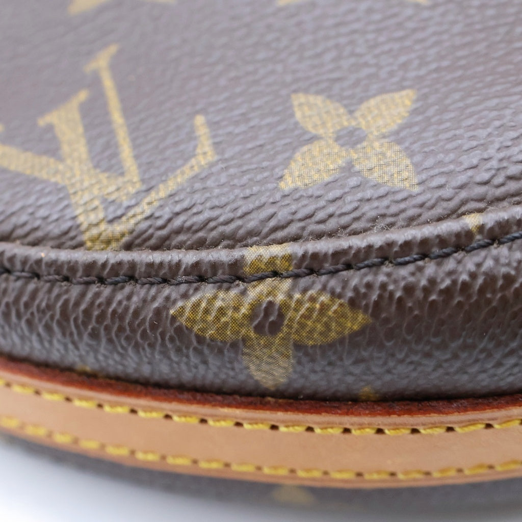 LOUIS VUITTON(ルイヴィトン) モノグラム シャンティGM ショルダーバッグ ブラウン レザー×PVC M40647 ゴールド金具 レディース