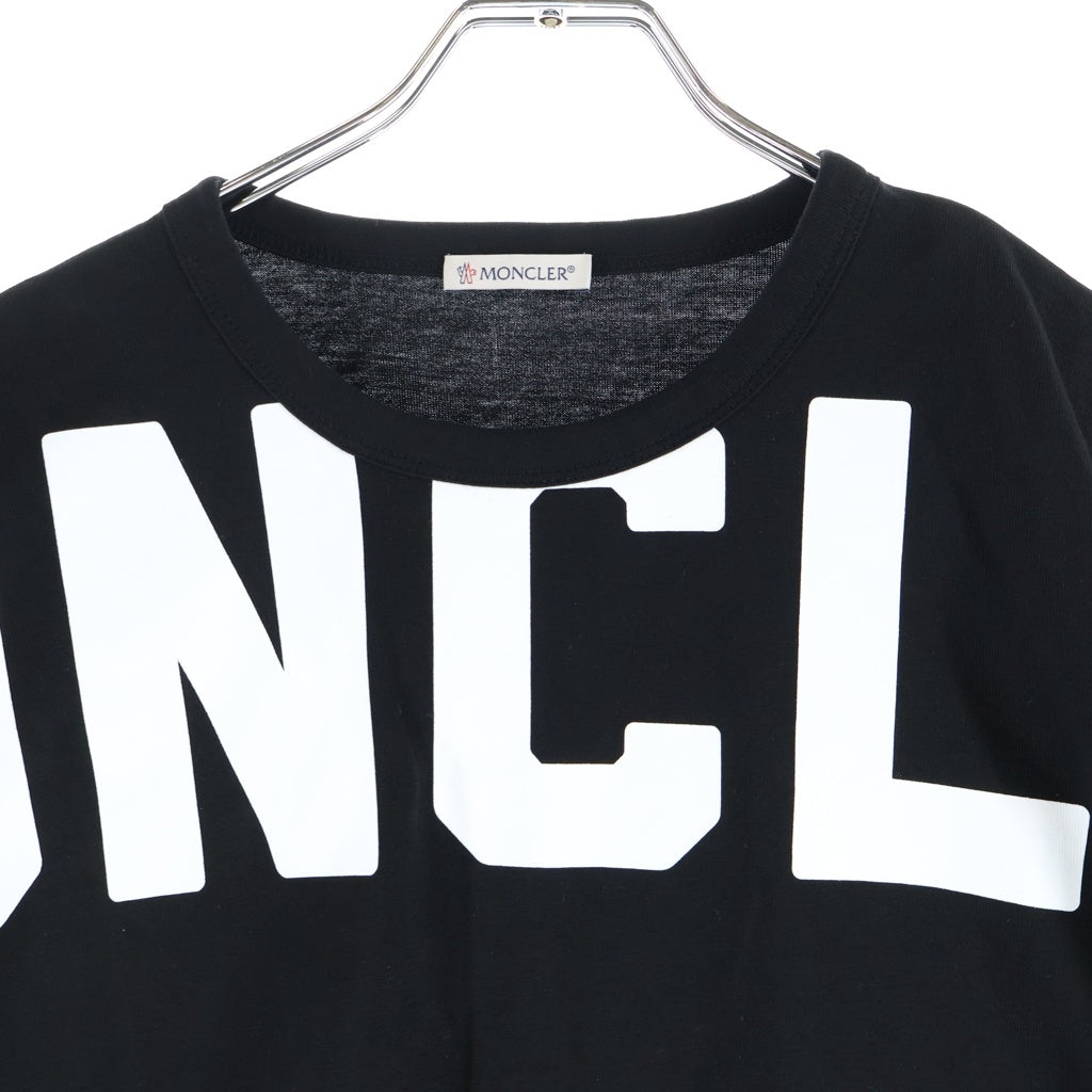 MONCLER(モンクレール) MAGLIA T-SHIRT 半袖プリントTシャツ クルーネック カットソー ブラック F10918C70410