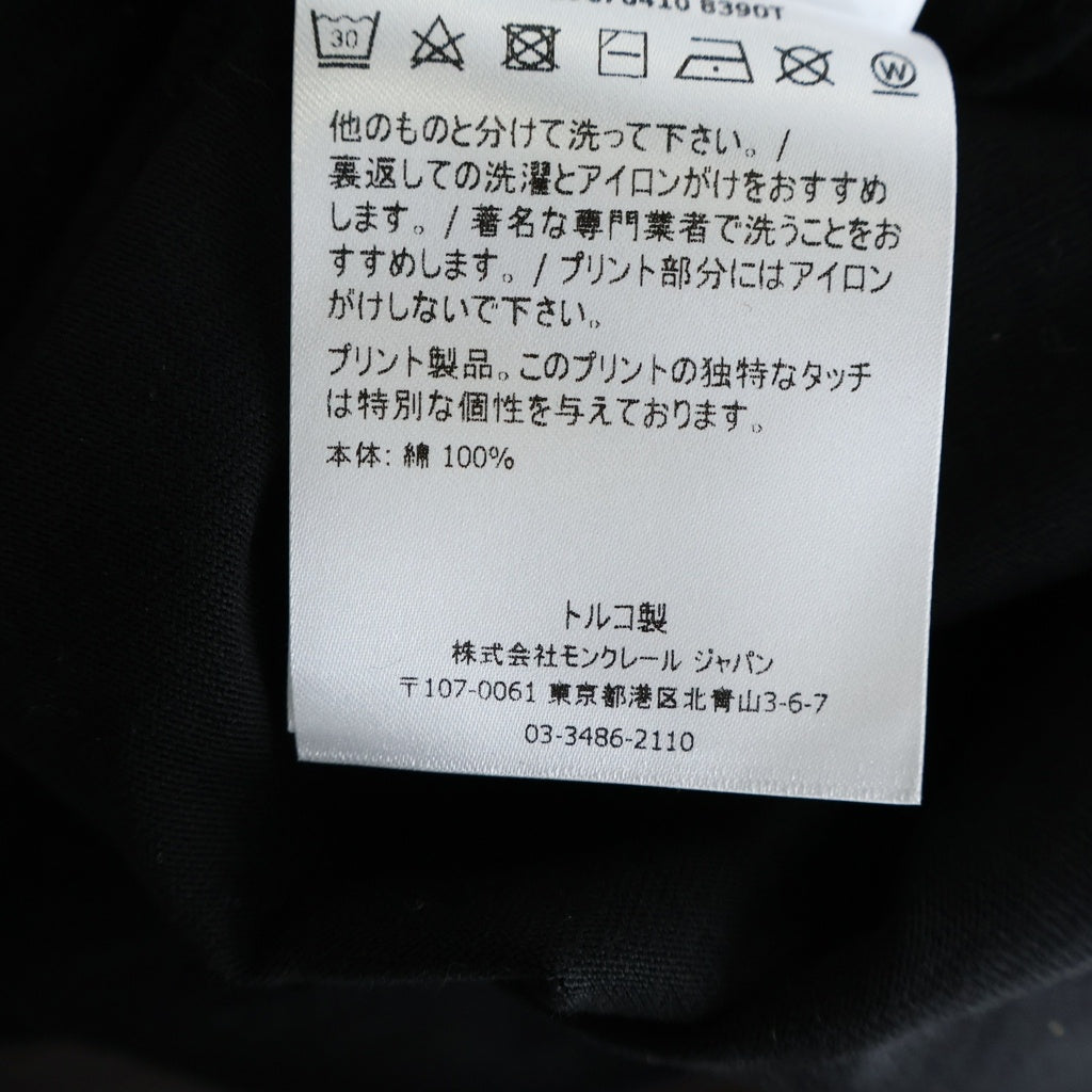 MONCLER(モンクレール) MAGLIA T-SHIRT 半袖プリントTシャツ クルーネック カットソー ブラック F10918C70410