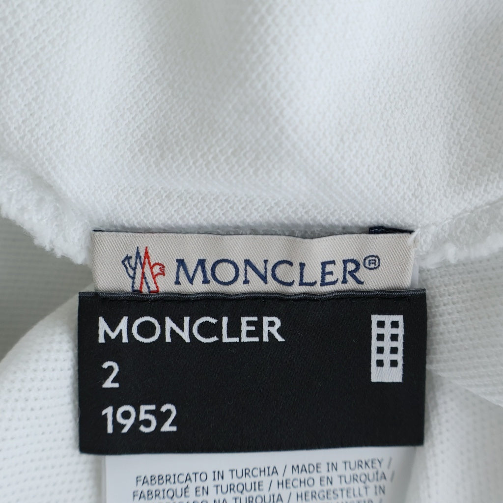 MONCLER(モンクレール) GENIUS2 1952 MAGLIA POLO MANICA CORTA ジーニアス ワッペン ポロシャツ ホワイト E10918323600