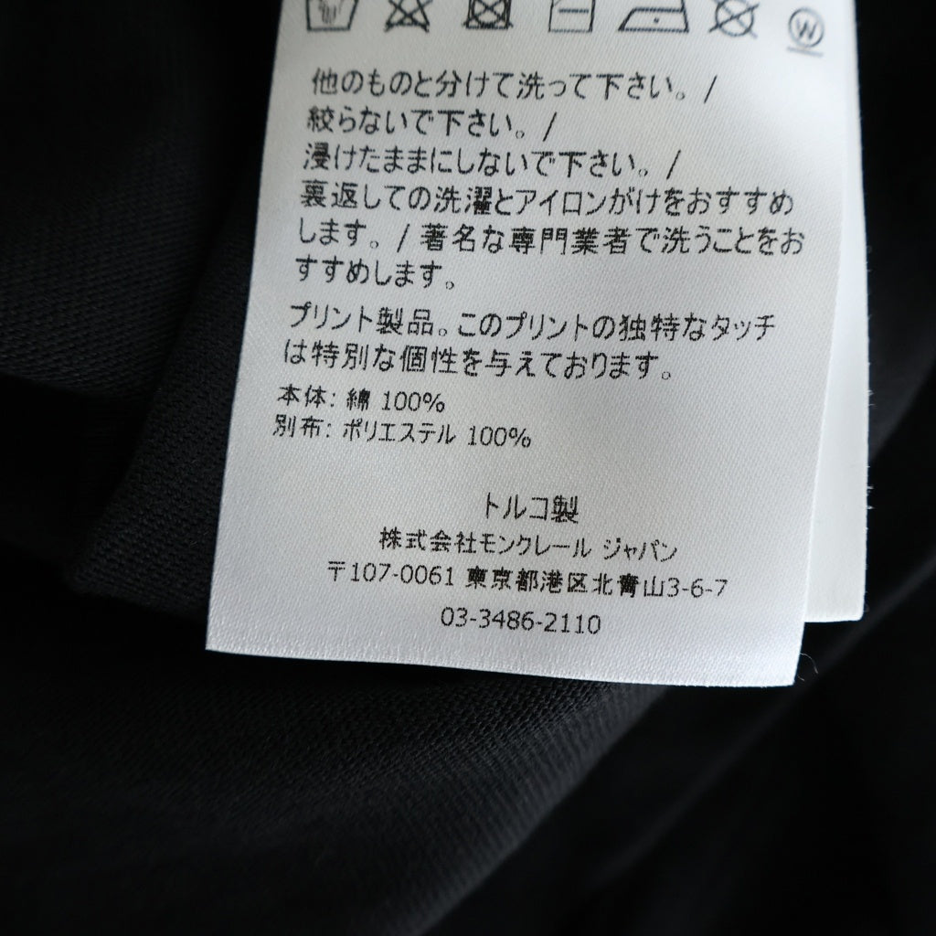 MONCLER(モンクレール) MAGLIA T-SHIRT クルーネック長袖シャツ ロングTシャツ ブラック G10918D71810 8390T