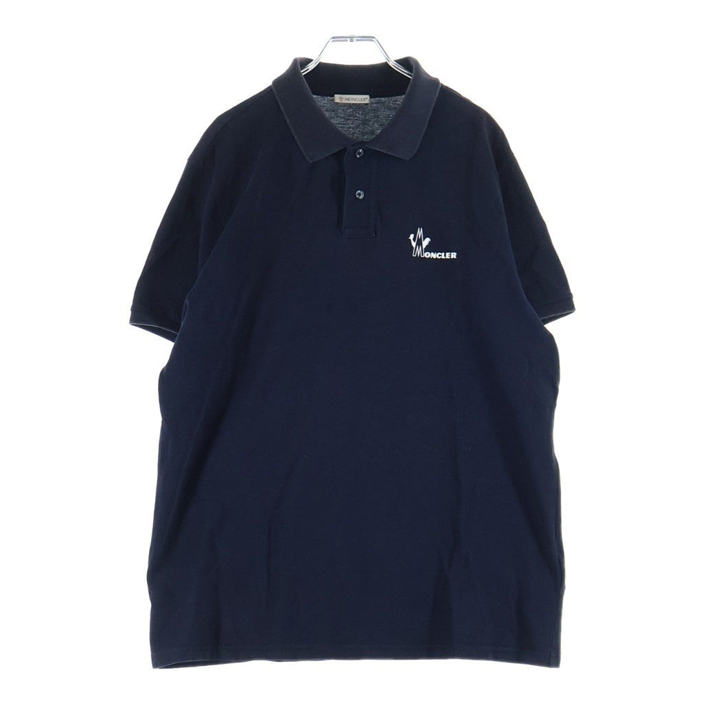 MONCLER(モンクレール) 19AW ワンポイント半袖ポロシャツ ネイビー E20918324450 84556