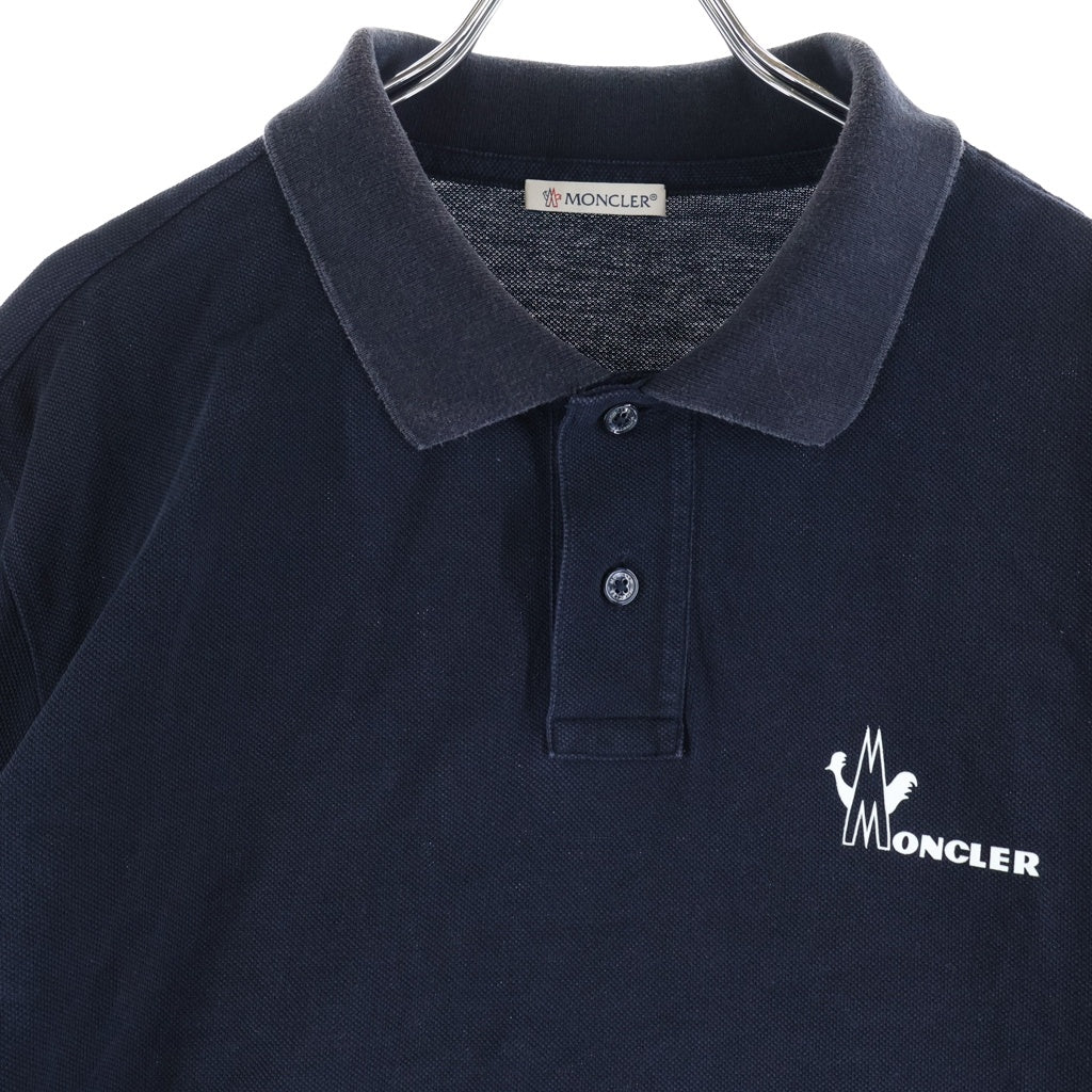 MONCLER(モンクレール) 19AW ワンポイント半袖ポロシャツ ネイビー E20918324450 84556