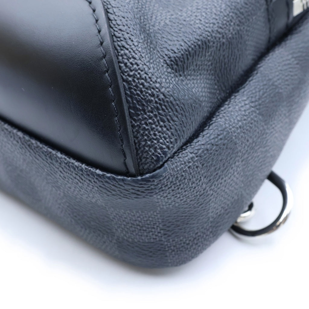 LOUIS VUITTON(ルイヴィトン) ダミエ グラフィット アヴェニュー スリングバッグ ボディバッグ ショルダーバッグ ブラック レザー×PVC N41719 シルバー金具 レディース