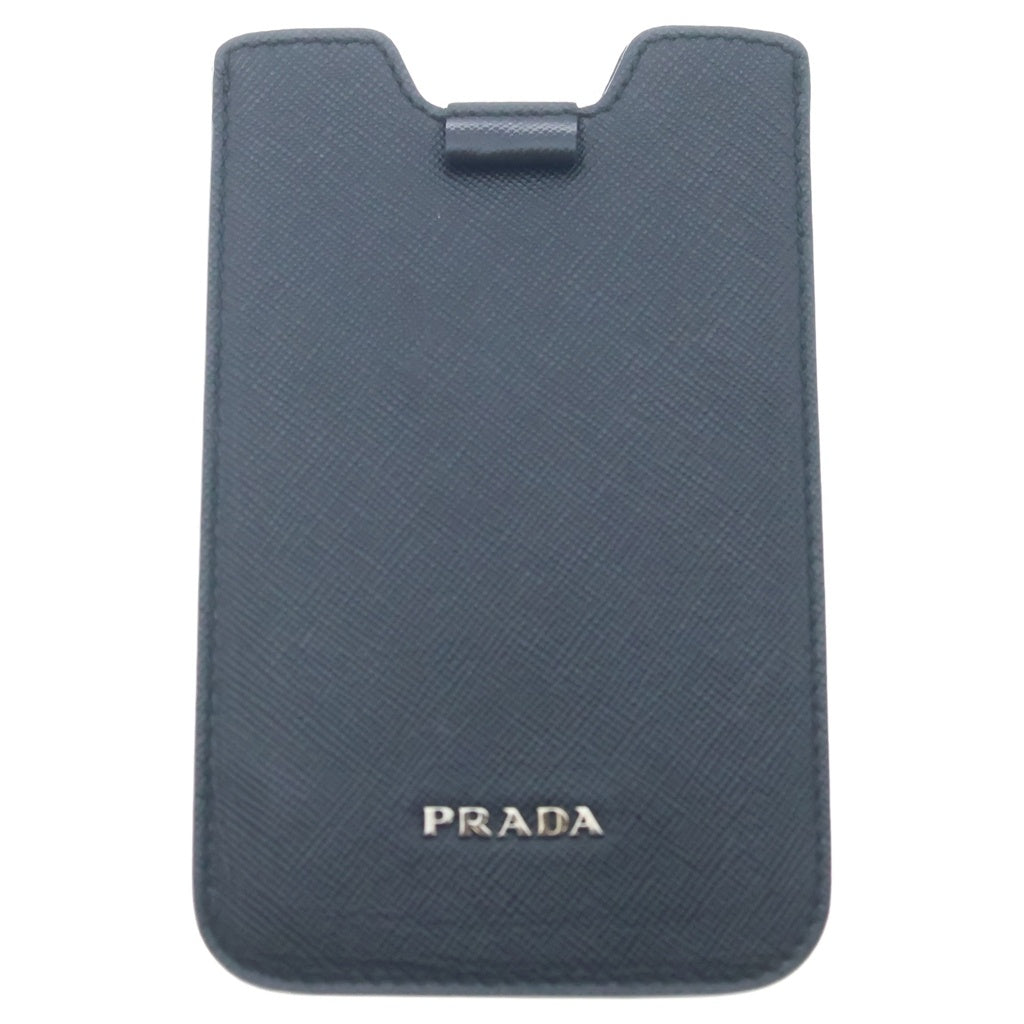 PRADA(プラダ) IPhone アイフォン ケース スリーブケース サフィアーノレザー ブラック レディース