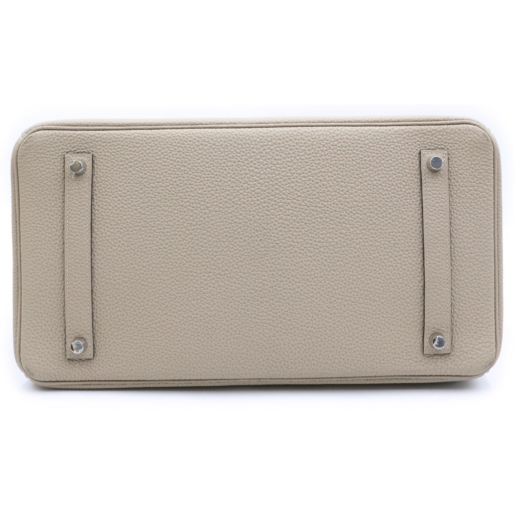 HERMES(エルメス) バーキン 35 ハンドバッグ トートバッグ シルバー金具 C刻印 トゴ トゥルティエールグレー レディース